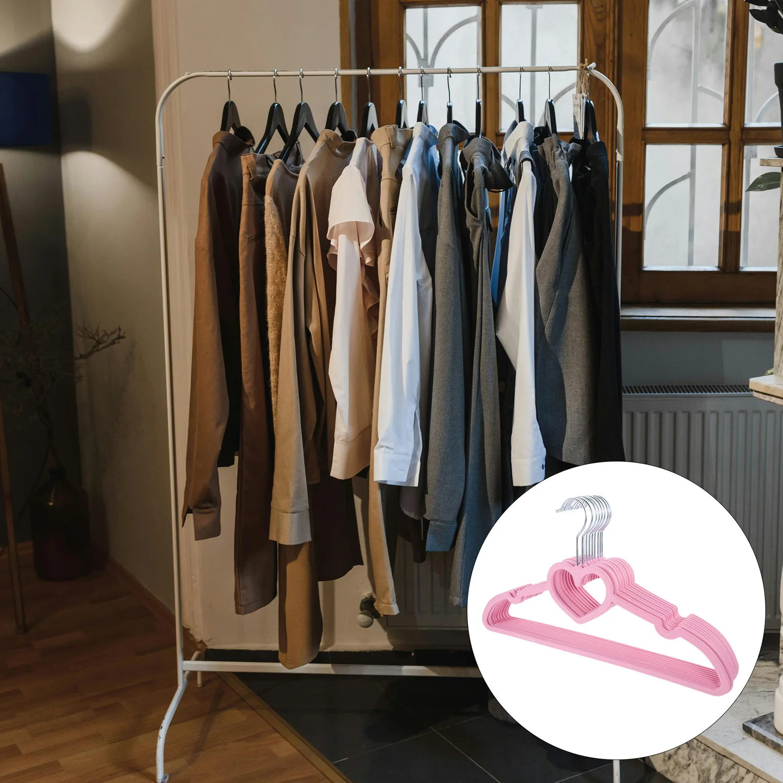 20Pcs Heart Shape Clothes Hanger Plastic Non-Slip Practical Organizer for Closet Home Laundry Pink Clothes Hanger
20Pcs Heart Shape Clothes Hanger Plastic Non-Slip Practical Organizer for Closet Home Laundry Pink Clothes Hanger