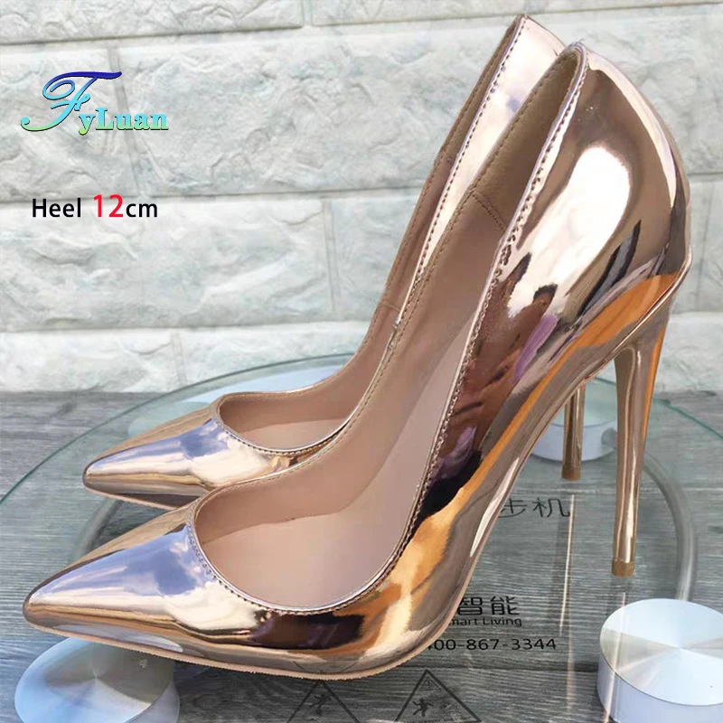 Europe and America New Pointed Single Shoes Women Champagne Gold Party Dress High Heels 8CM 10CM 12CM Mirror PU Stiletto Pumps
Europe and America New Pointed Single Shoes Women Champagne Gold Party Dress High Heels 8CM 10CM 12CM Mirror PU Stiletto Pumps
