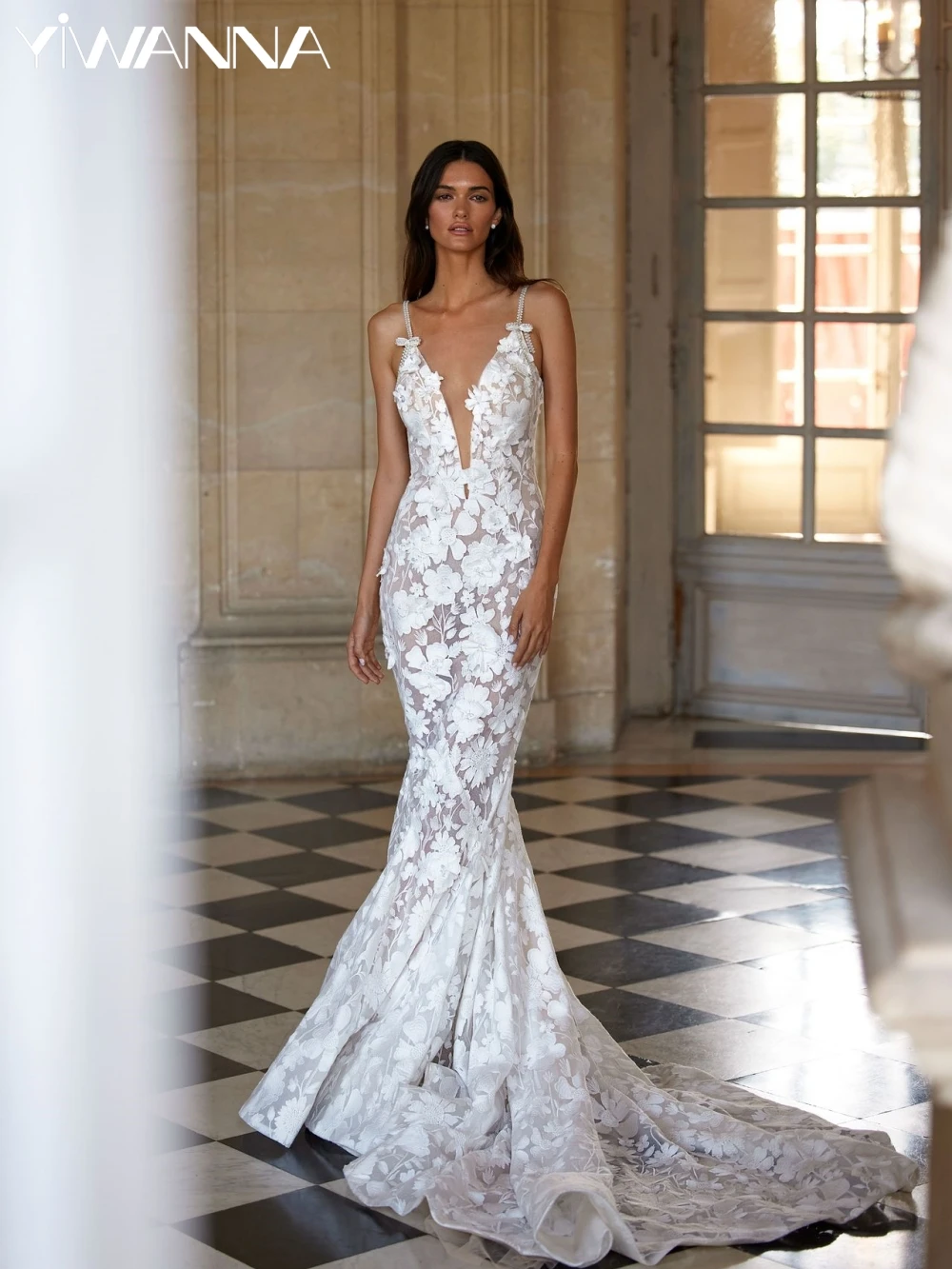 New Arrival Lace Appliques Mermaid Long Wedding Dress Sexy Deep V-neck Backless Bridal Gown Customized Elegant Dresses For Bride
New Arrival Lace Appliques Mermaid Long Wedding Dress Sexy Deep V-neck Backless Bridal Gown Customized Elegant Dresses For Bride