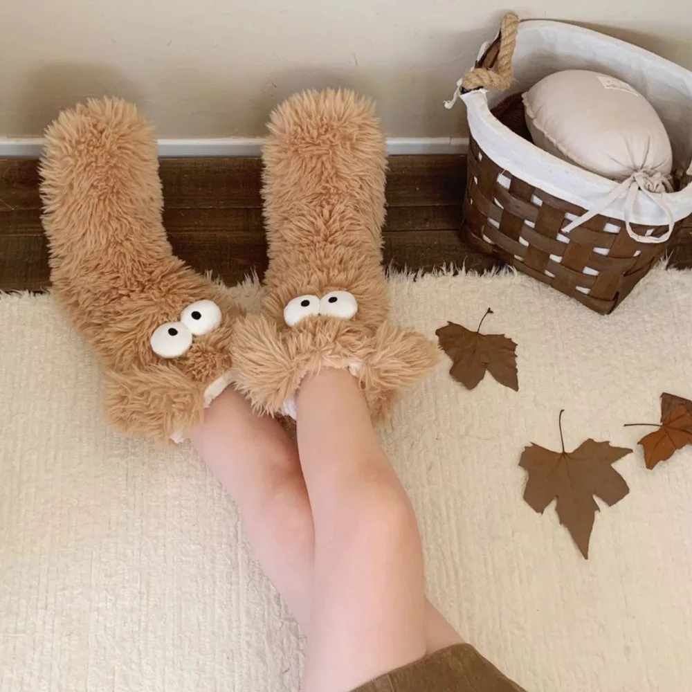 Cute Big Eyes Slipper Socks with Puppy Ears Cartoon Thickened Non-slip Floor Socks Mid-Calf Hosiery Coral Fleece Socks Gifts
Cute Big Eyes Slipper Socks with Puppy Ears Cartoon Thickened Non-slip Floor Socks Mid-Calf Hosiery Coral Fleece Socks Gifts