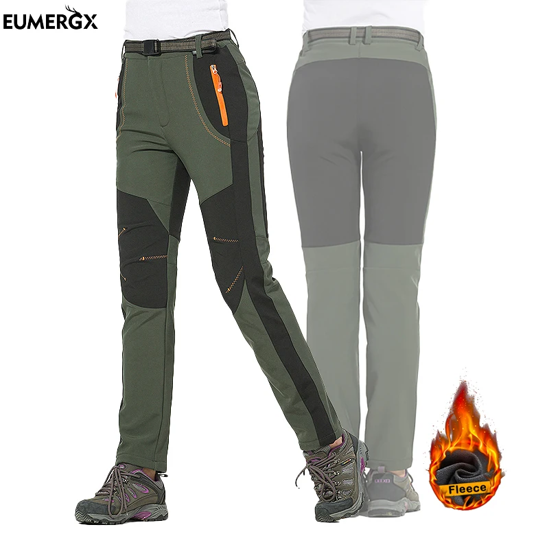 EUMERGX Thick Warm Fleece Winter Pants Women Waterproof Hiking Trekking Camping Ski Soft Shell Pants Outdoor Windproof Trousers
EUMERGX Thick Warm Fleece Winter Pants Women Waterproof Hiking Trekking Camping Ski Soft Shell Pants Outdoor Windproof Trousers