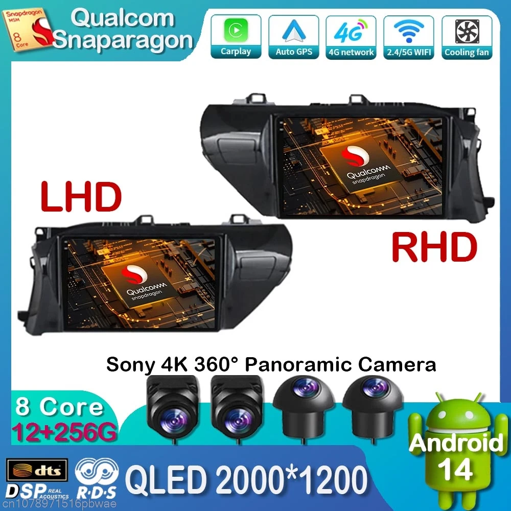 Android 14 Carplay Auto For Toyota HILUX REVO VIGO IMV 2015 - 2020 Car Radio Multimedia Video Player GPS Navigation WIFI 4G QLED
Android 14 Carplay Auto For Toyota HILUX REVO VIGO IMV 2015 - 2020 Car Radio Multimedia Video Player GPS Navigation WIFI 4G QLED
