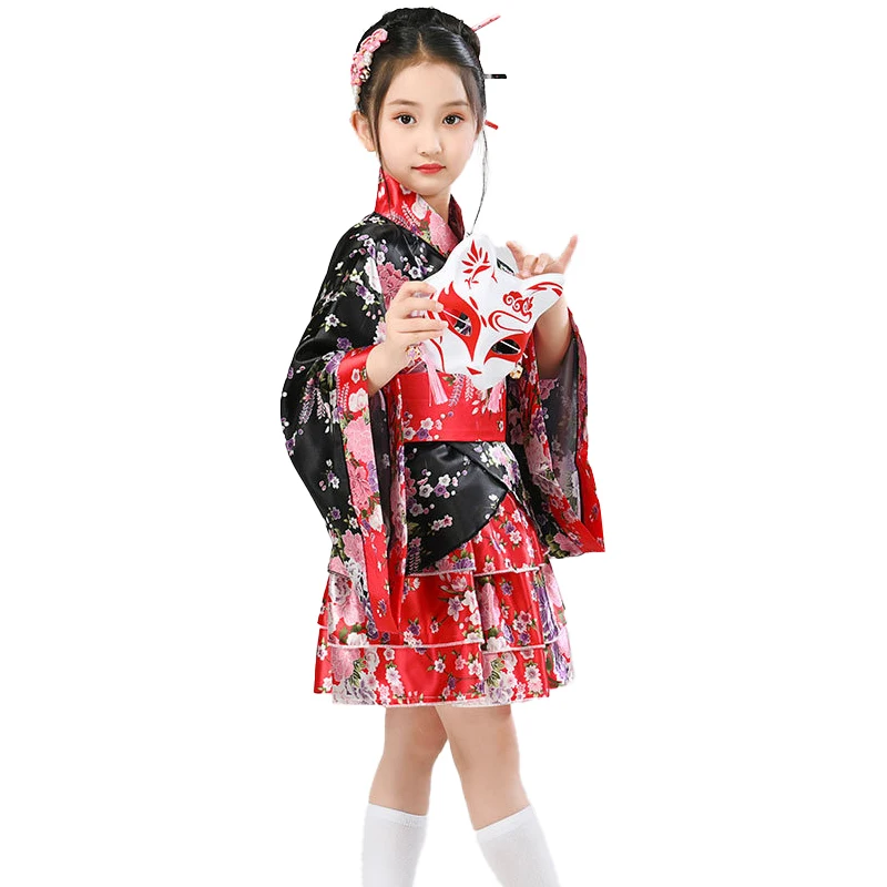Japanese Novelty Floral Print Kids Party Dress Japanese Kimono with Kids Vintage Yukata Girl Cospaly Costume Performance Set
Japanese Novelty Floral Print Kids Party Dress Japanese Kimono with Kids Vintage Yukata Girl Cospaly Costume Performance Set
