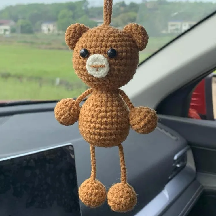 Crochet Animal Accessories Rearview Mirror Hanging Charm Handmade Heart-shaped Gift Couple Decoration Car Interior Aesthetics
Crochet Animal Accessories Rearview Mirror Hanging Charm Handmade Heart-shaped Gift Couple Decoration Car Interior Aesthetics