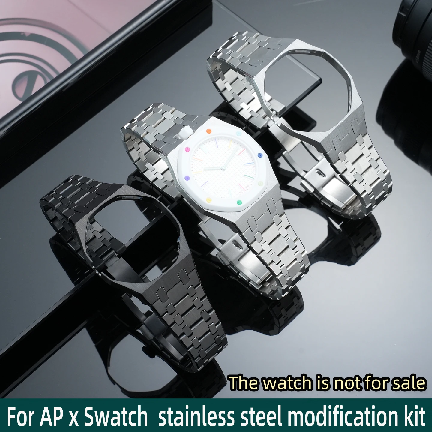 men's watch accessories, Suitable for Audemars Piguet Swatch co branded stainless steel modification kit
men's watch accessories, Suitable for Audemars Piguet Swatch co branded stainless steel modification kit