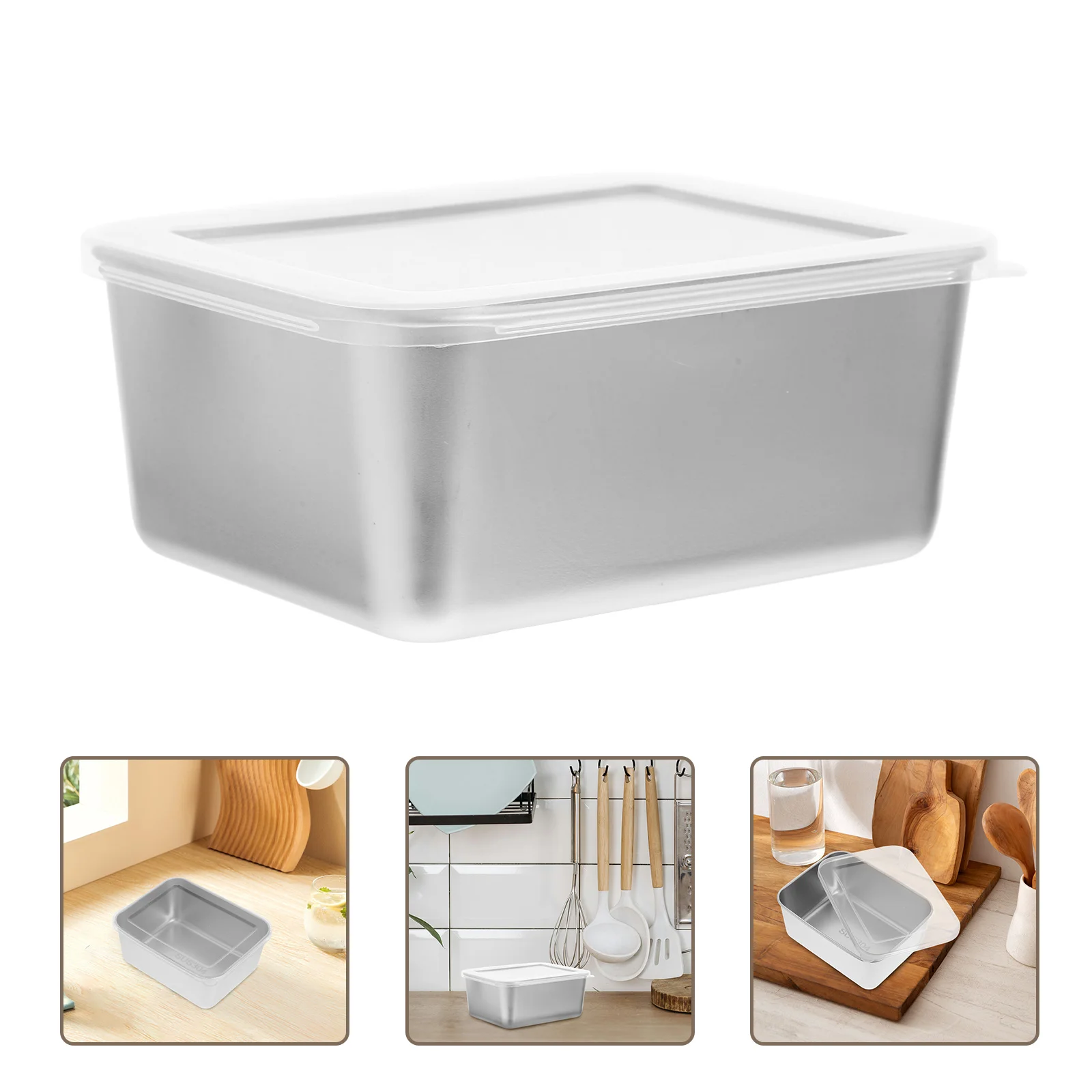 4 Pcs Crisper Fridge Food Storage Container Cereals Cases Containers Kitchen Stainless Steel Freezer Work
4 Pcs Crisper Fridge Food Storage Container Cereals Cases Containers Kitchen Stainless Steel Freezer Work