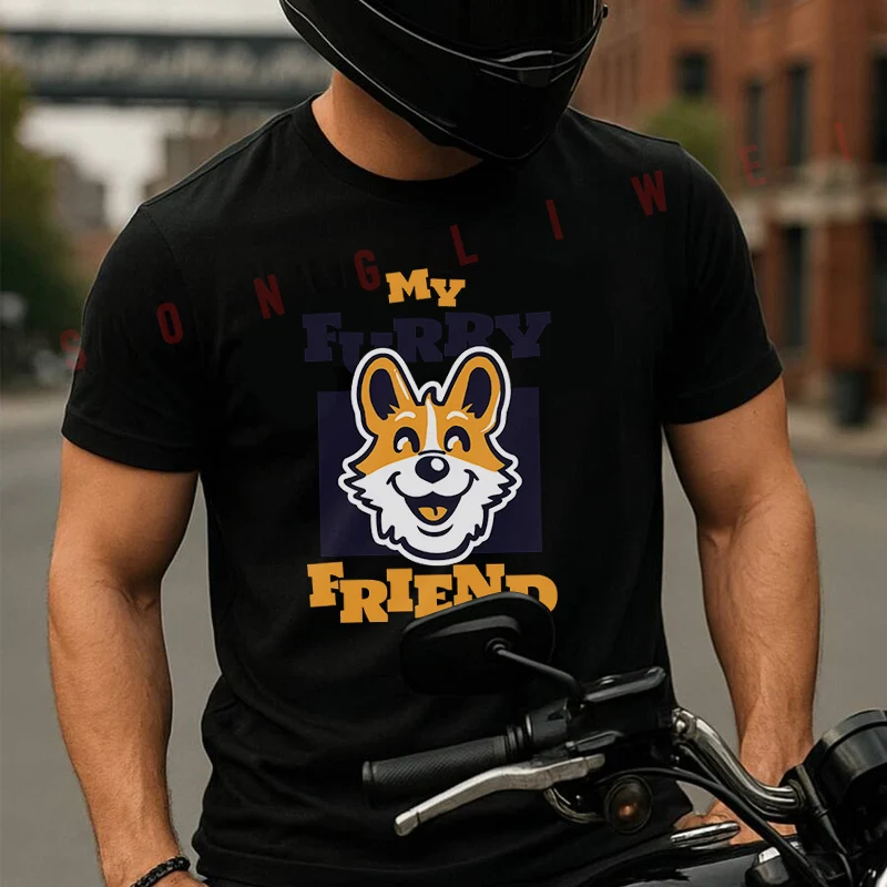 Face Of A Happy Puppy With A Phrase Design Moto Summer Short-sleeved Cotton T Shirt Men Women Streetwear Loose T-shirts
Face Of A Happy Puppy With A Phrase Design Moto Summer Short-sleeved Cotton T Shirt Men Women Streetwear Loose T-shirts