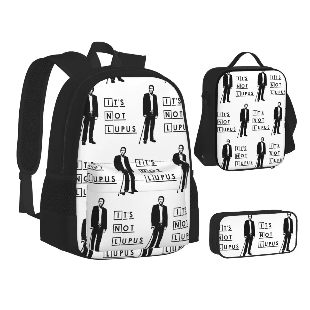 Dr House - It's Not Lupus Backpacks Students Bookbag School Bags Children Rucksack Lunch Bag Pen Bag Three-Piece Set
Dr House - It's Not Lupus Backpacks Students Bookbag School Bags Children Rucksack Lunch Bag Pen Bag Three-Piece Set