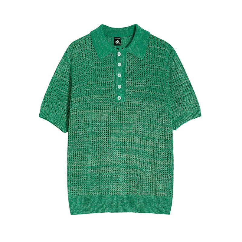 Summer New Fashion Men's Hollowed Out Turn-down Collar Short Sleeve Loose Casual Trendy Knitted Undershirts Male Clothes Tops
Summer New Fashion Men's Hollowed Out Turn-down Collar Short Sleeve Loose Casual Trendy Knitted Undershirts Male Clothes Tops