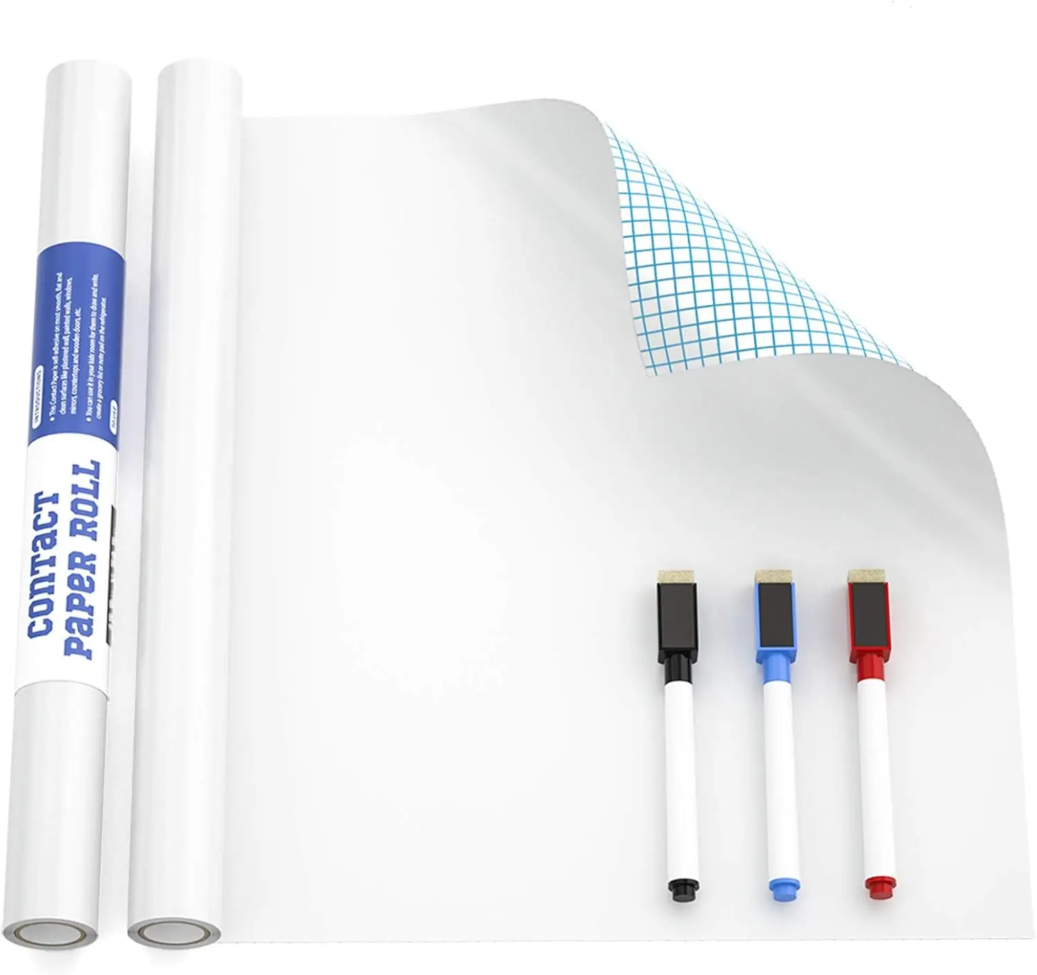17.7"x78.7" Self-Adhesive Whiteboard Sticker, Easy to Cut & Apply, 3 Markers Included
17.7"x78.7" Self-Adhesive Whiteboard Sticker, Easy to Cut & Apply, 3 Markers Included