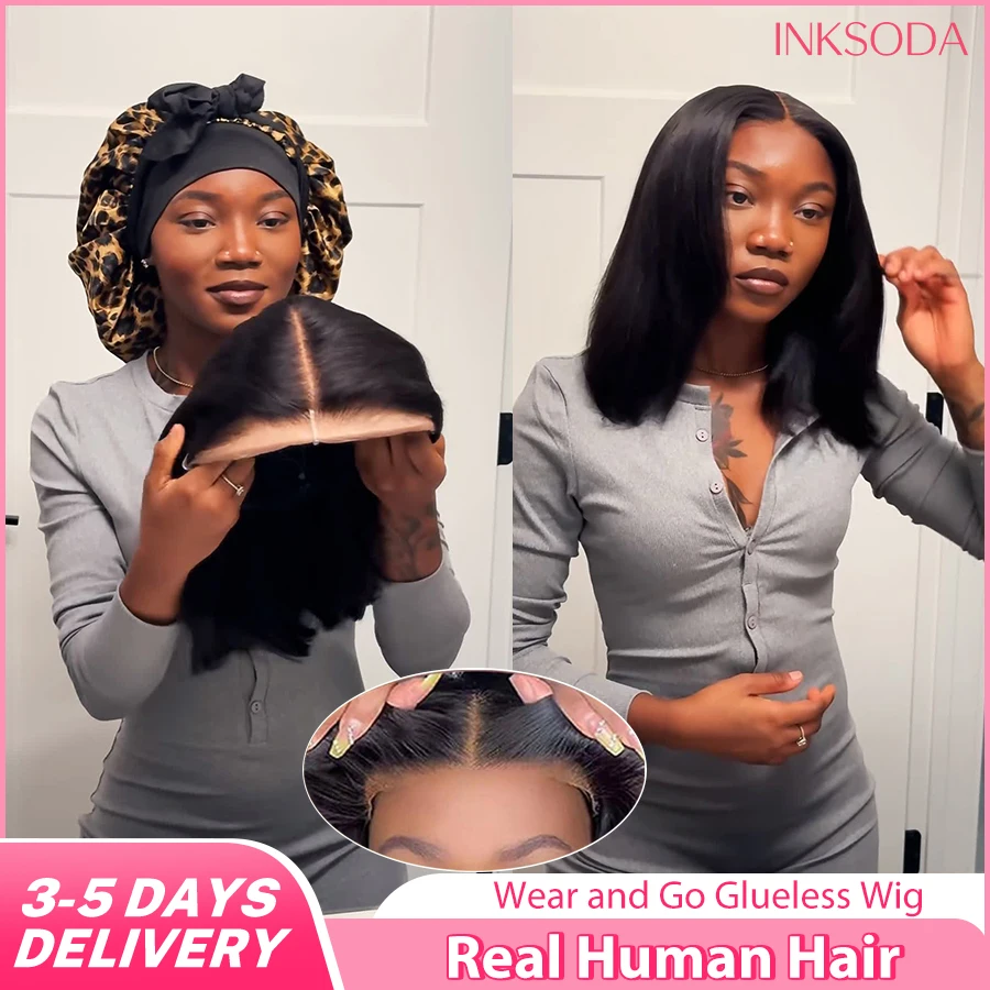 Wear And Go Glueless Bob Wig Human Hair Short Straight Lace Front Wigs Pre Cut Brazilian Hair 4x4 5X5 HD Lace Closure Wig
Wear And Go Glueless Bob Wig Human Hair Short Straight Lace Front Wigs Pre Cut Brazilian Hair 4x4 5X5 HD Lace Closure Wig
