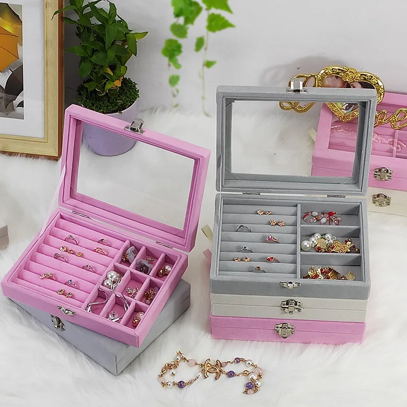 Storage Box for Women Wholesale Home Jewelry Display Box with Transparent Covered Necklace Ring Jewelry Organizer
Storage Box for Women Wholesale Home Jewelry Display Box with Transparent Covered Necklace Ring Jewelry Organizer