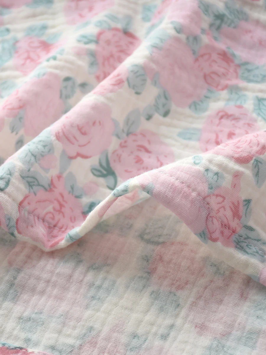 Summer Sweet Floral Print Cotton Gauze ort Sve Spwear Women's Home Clothes Set Lightweight ort Pants Comfortable
Summer Sweet Floral Print Cotton Gauze ort Sve Spwear Women's Home Clothes Set Lightweight ort Pants Comfortable