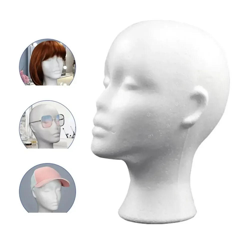 Mannequin head model foam wig hair glasses display can be used for wig placement, display, etc., white
Mannequin head model foam wig hair glasses display can be used for wig placement, display, etc., white