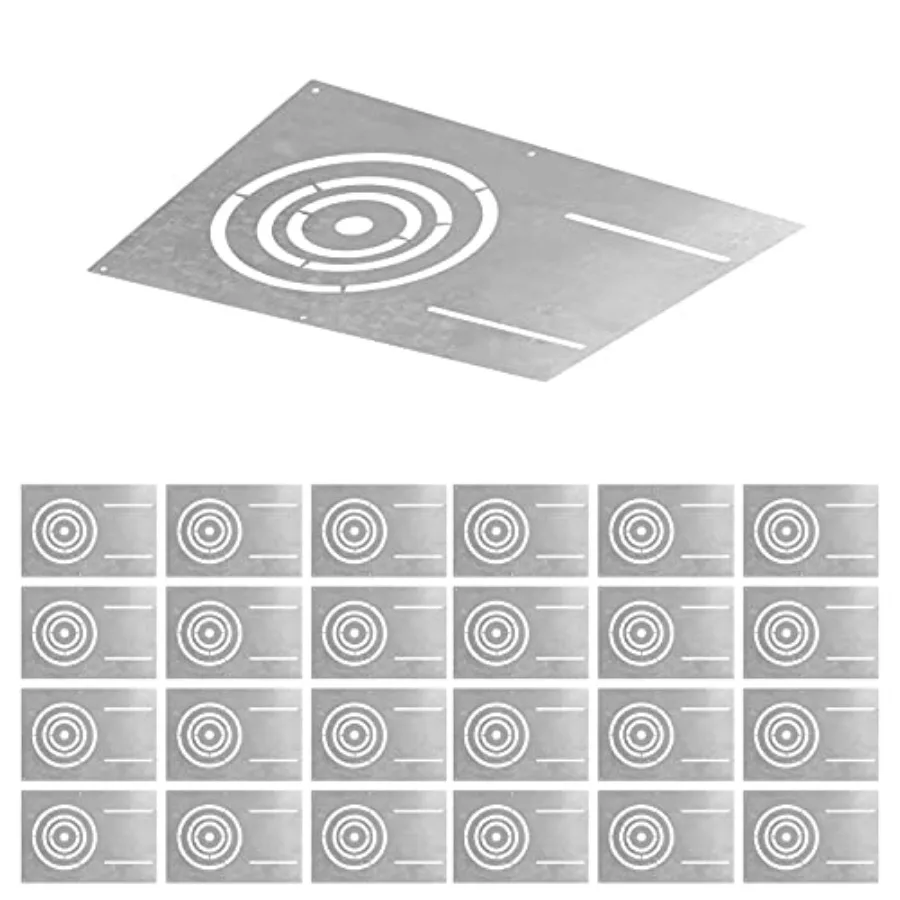 13 Inch New Construction Mounting Plate with Asymmetric Round Hole - 3/4/6 Inch Flat Steel Rough in Wafer Light Bracket Shallow
13 Inch New Construction Mounting Plate with Asymmetric Round Hole - 3/4/6 Inch Flat Steel Rough in Wafer Light Bracket Shallow