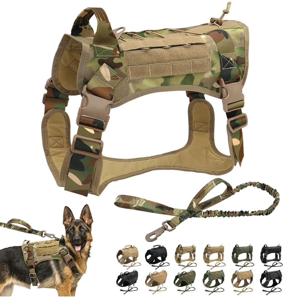 Tactical Dog Harness Pet German Shepherd Malinois Training Vest Dog Harness and Leash Set Medium Large Big Dog Training Harness
Tactical Dog Harness Pet German Shepherd Malinois Training Vest Dog Harness and Leash Set Medium Large Big Dog Training Harness