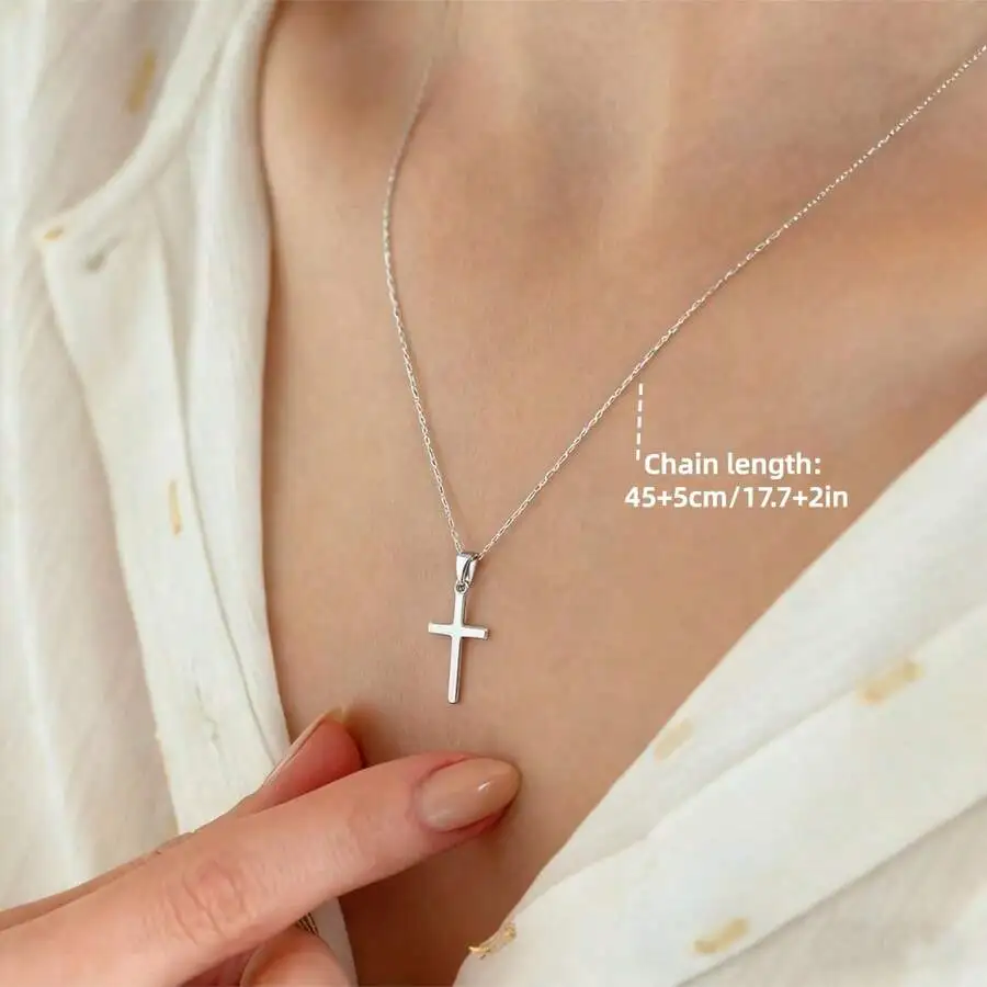 Elegant Cross Pendant Necklace For Women Stainless Steel Chain Jewelry Casual Daily Wear
Elegant Cross Pendant Necklace For Women Stainless Steel Chain Jewelry Casual Daily Wear