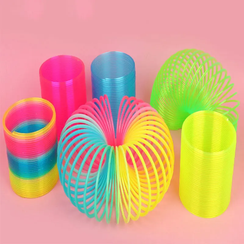 Rainbow Spring Coil Toys Plastic Folding Spring Coil Sports Game Child Funny Fashion Educational Creative Toys Gift for Children
Rainbow Spring Coil Toys Plastic Folding Spring Coil Sports Game Child Funny Fashion Educational Creative Toys Gift for Children