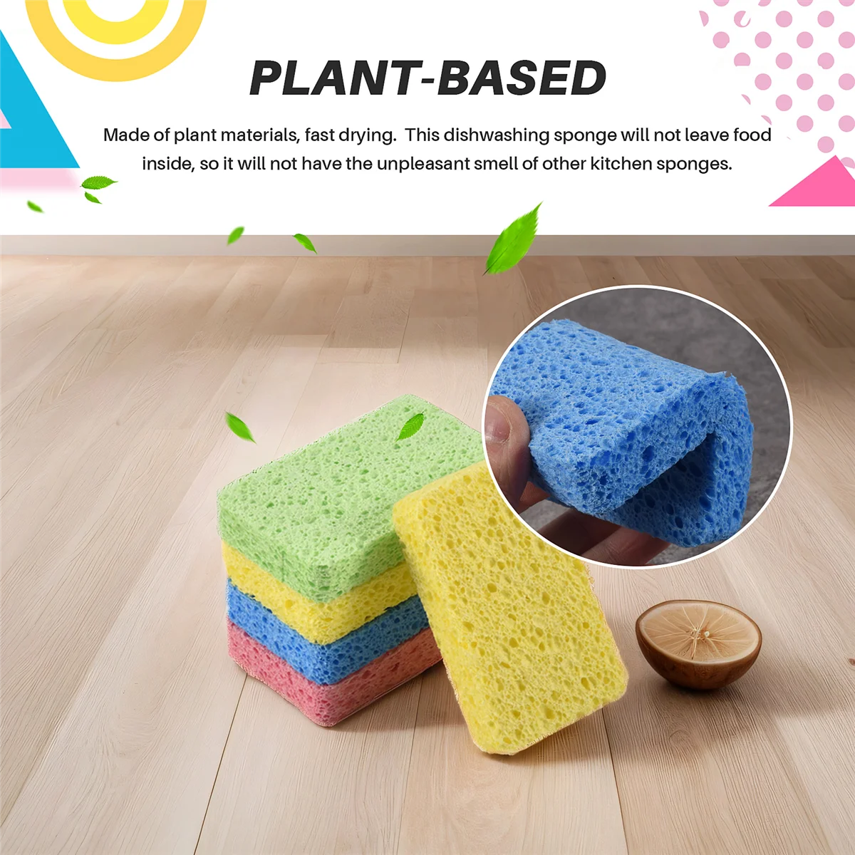 CHCH Large Cellulose Sponges,Kitchen Sponges for Dish, Duty Scrub Sponges,Non-Scratch Dish Scrubber Sponge for Cookware 5 Pcs
CHCH Large Cellulose Sponges,Kitchen Sponges for Dish, Duty Scrub Sponges,Non-Scratch Dish Scrubber Sponge for Cookware 5 Pcs