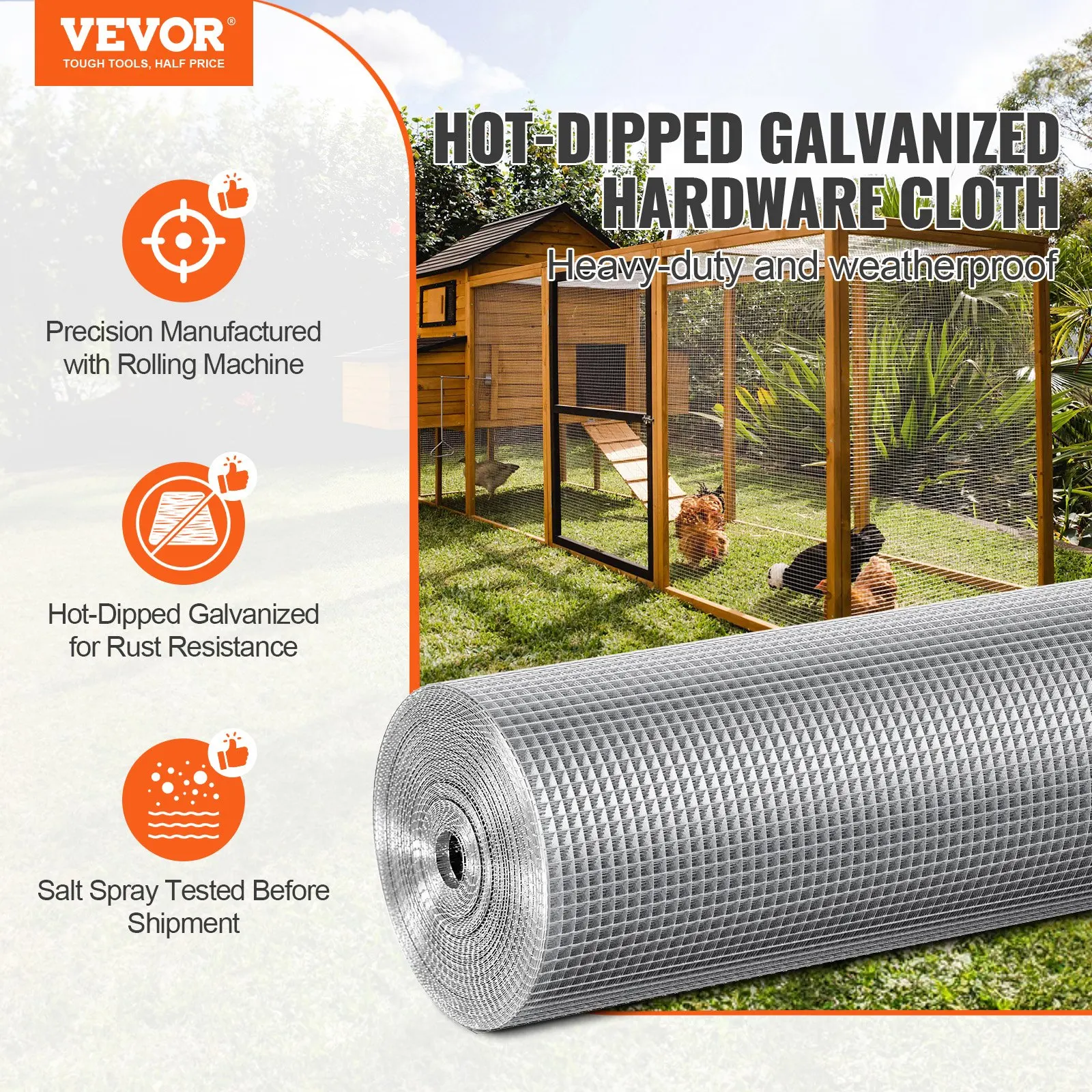 Hardware Cloth, 1'4 Inch 36in X 50 Ft 23 Gauge, Hot Dipped Galvanized Wire Mesh Roll, Chicken Wire Fencing, Wire Mesh For
Hardware Cloth, 1'4 Inch 36in X 50 Ft 23 Gauge, Hot Dipped Galvanized Wire Mesh Roll, Chicken Wire Fencing, Wire Mesh For