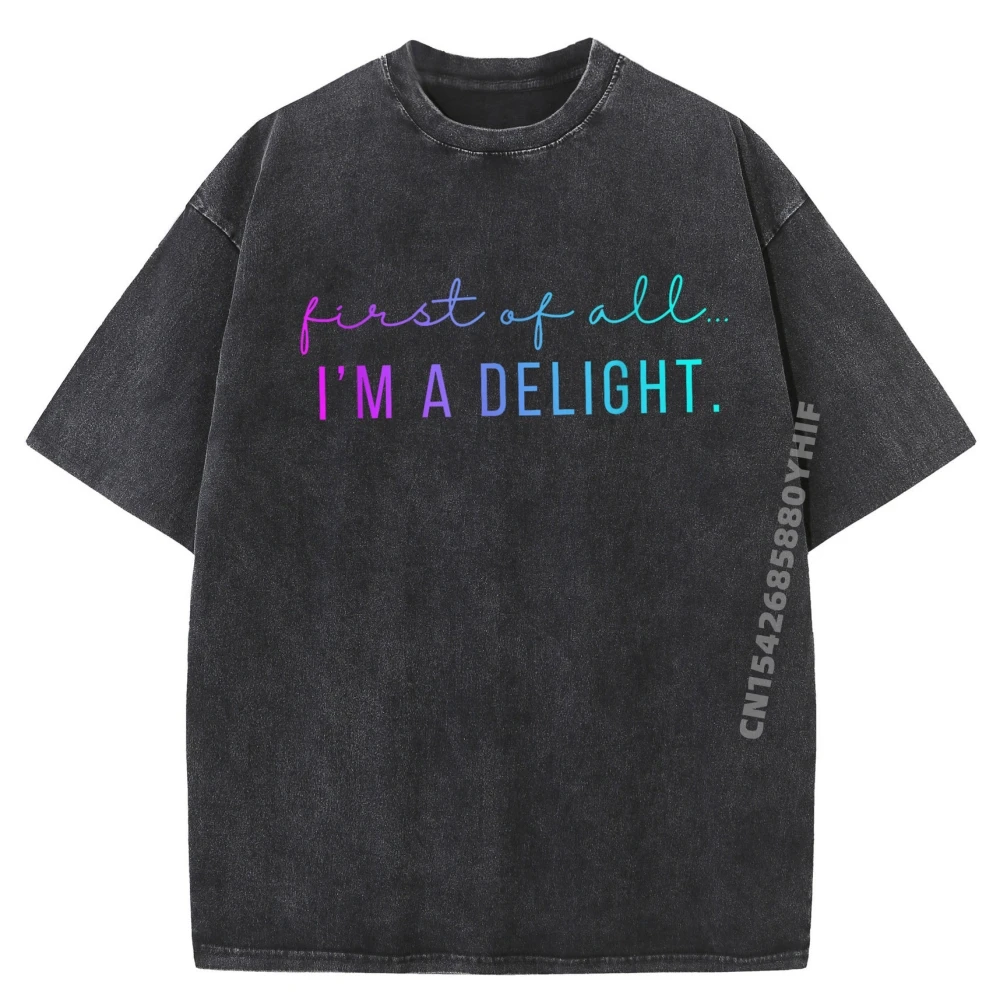 First Of All I M A Delight Жарти Саркастические мужские рубашки Футболка с графическим рисунком Женские футболки с буквенным принтом Повседневная стираная одежда
First Of All I M A Delight Жарти Саркастические мужские рубашки Футболка с графическим рисунком Женские футболки с буквенным принтом Повседневная стираная одежда