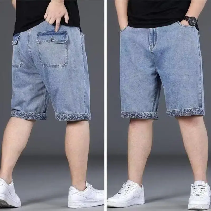 plus Size 300 Pounds Casual Loose Straight Leg Men's Denim Shorts Summer Trendy Brand Cotton Polyester Blend Anti-Dirt
plus Size 300 Pounds Casual Loose Straight Leg Men's Denim Shorts Summer Trendy Brand Cotton Polyester Blend Anti-Dirt