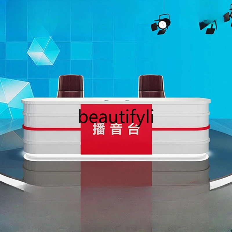 Studio Broadcasting Desk Host Desk Boys and Girls Speaking Skills Training Class News Broadcasting Interview Desk
Studio Broadcasting Desk Host Desk Boys and Girls Speaking Skills Training Class News Broadcasting Interview Desk