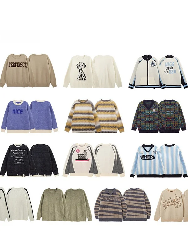 Retro American Streetwear Knitwear round Ne Sweater Embroidered Men's Faion Spring Brand Casual Thi Long Sve
Retro American Streetwear Knitwear round Ne Sweater Embroidered Men's Faion Spring Brand Casual Thi Long Sve