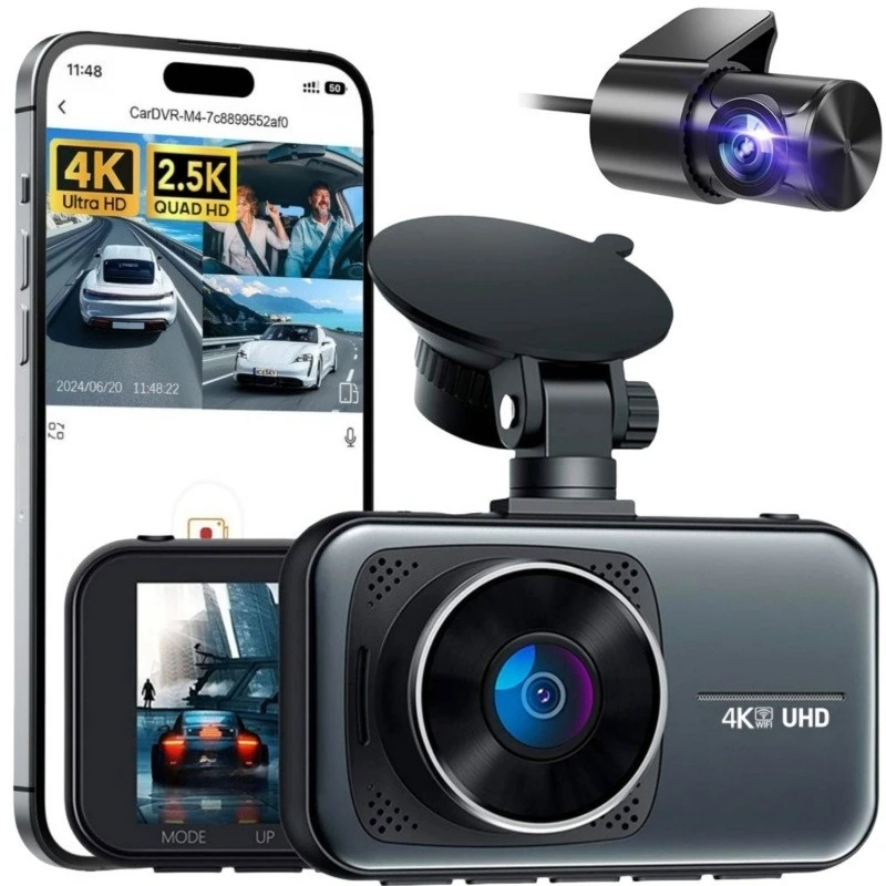 with SONY sensor 4K 5G-WiFi HD GPS Dash Cam Front & Rear Dual Recording 170°-Wide angle collision sensing Motion detection
with SONY sensor 4K 5G-WiFi HD GPS Dash Cam Front & Rear Dual Recording 170°-Wide angle collision sensing Motion detection