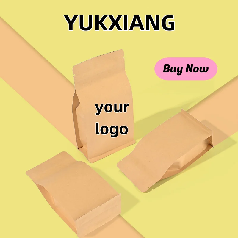Custom Logo Kraft Paper Aluminum Foil Eight Side Seal Bag Zip Lock Tear Notch Food Snacks Candy Nuts Coffee
Custom Logo Kraft Paper Aluminum Foil Eight Side Seal Bag Zip Lock Tear Notch Food Snacks Candy Nuts Coffee