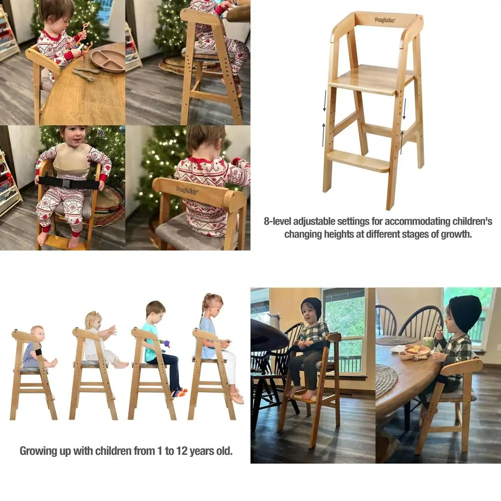 Регулируемый деревянный стульчик для кормления малышей со съемной подушкой и ступеньками для обеда и учебы (натуральный)
Регулируемый деревянный стульчик для кормления малышей со съемной подушкой и ступеньками для обеда и учебы (натуральный)