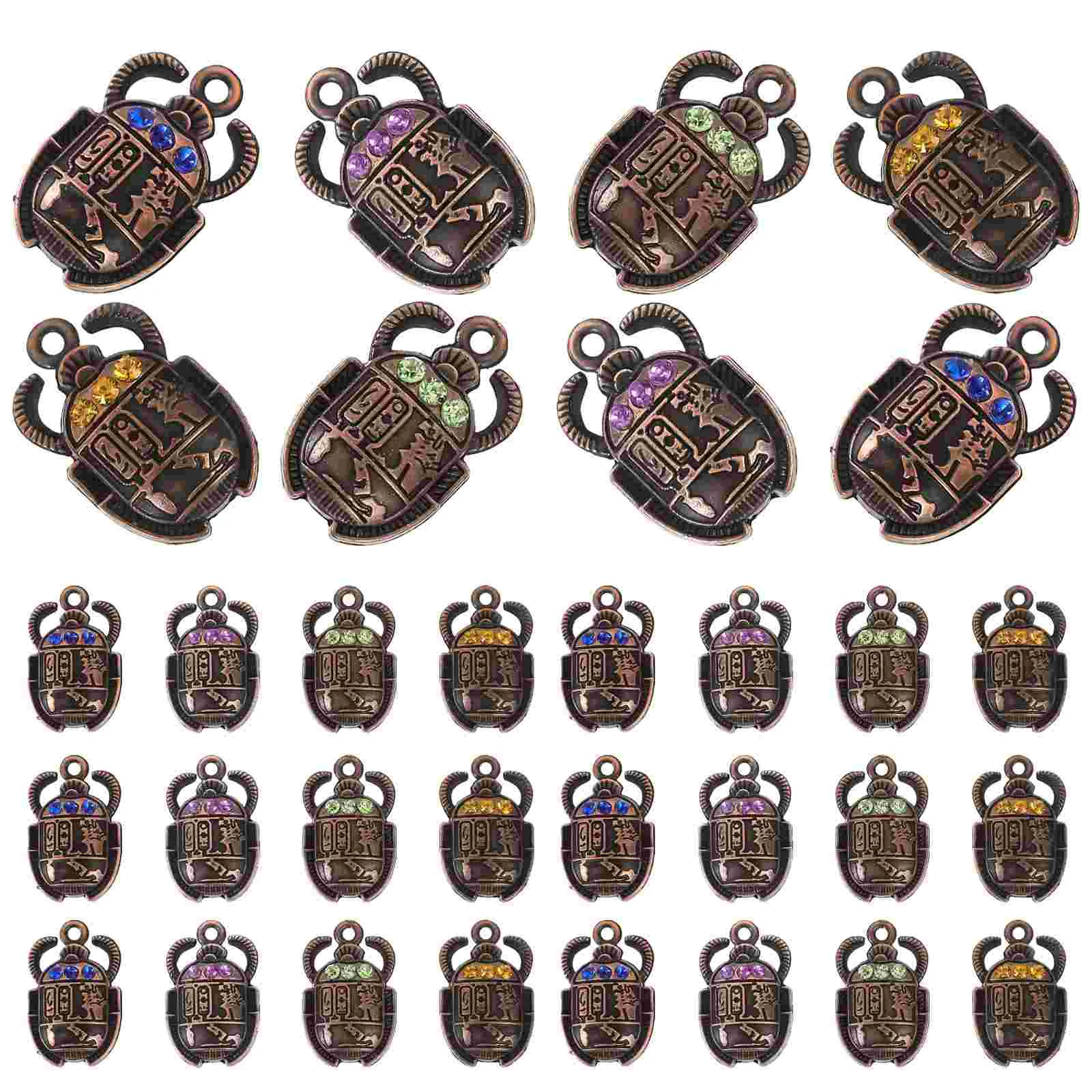 40 Pcs Scarab Pendant Metal Charms Locket Beetle Necklace Jewelry Crystal Egyptian Material Earring for DIY
40 Pcs Scarab Pendant Metal Charms Locket Beetle Necklace Jewelry Crystal Egyptian Material Earring for DIY