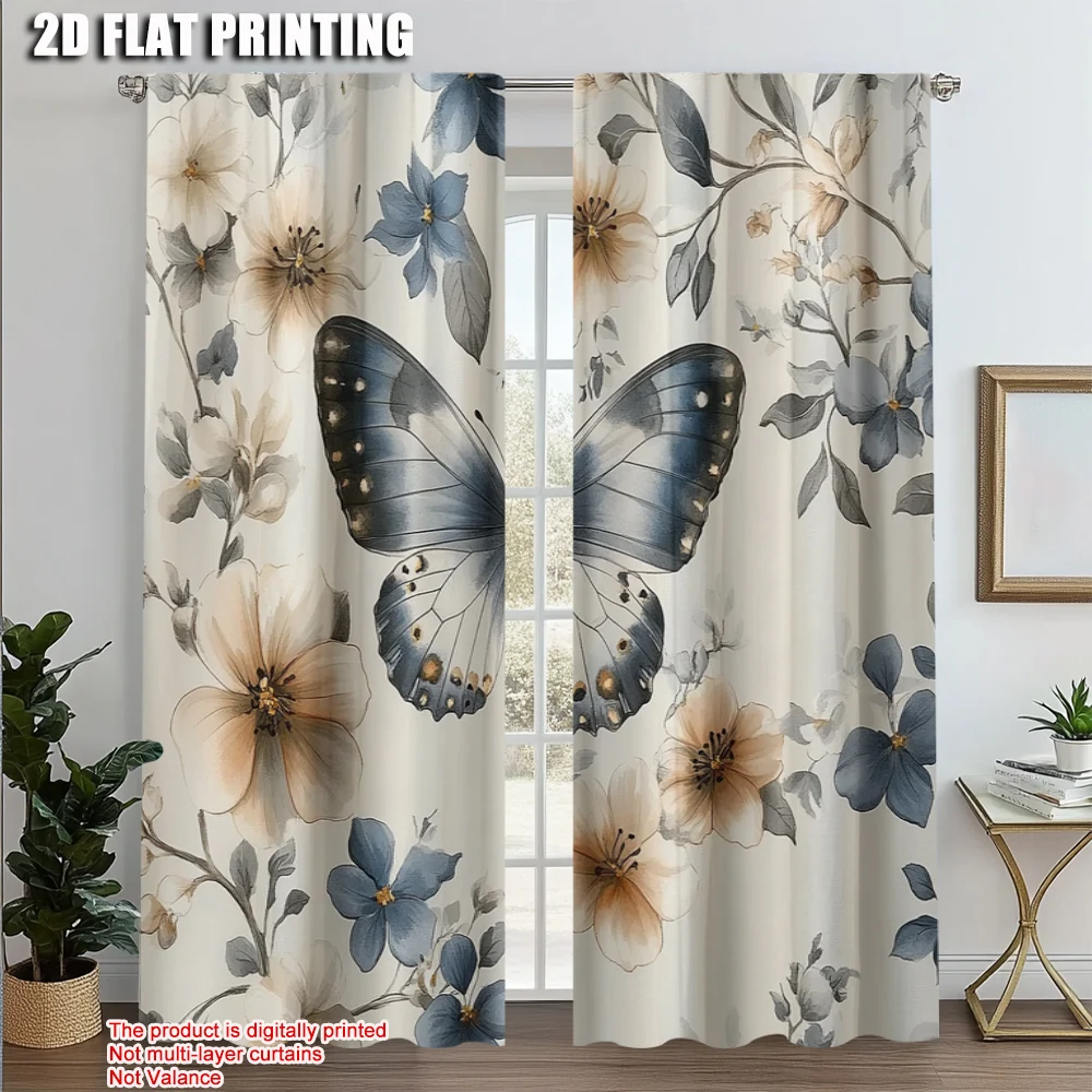2pcs, Curtains&Drapes 2D print Floral & Butterfly (2) Versatile Polyester Fabric (without rod) Holiday Ldeal for Bedroom, Living
2pcs, Curtains&Drapes 2D print Floral & Butterfly (2) Versatile Polyester Fabric (without rod) Holiday Ldeal for Bedroom, Living
