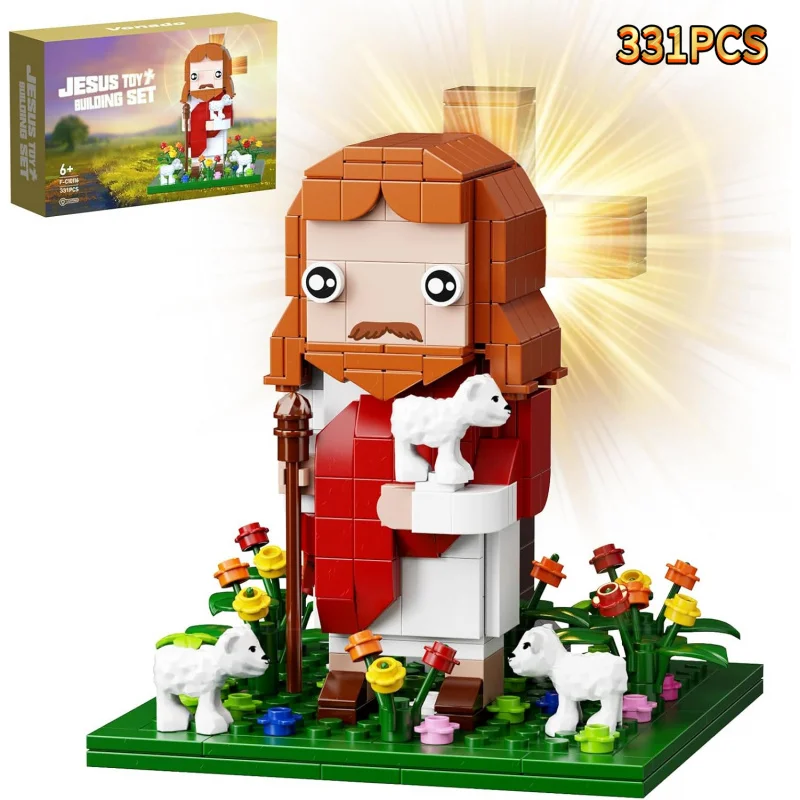 Jesus Building Block Set of 331 pieces with LED lights compatible Bible figurines Easter and gifts
Jesus Building Block Set of 331 pieces with LED lights compatible Bible figurines Easter and gifts