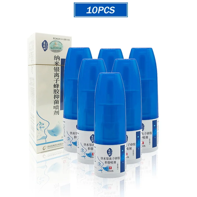 10pcs Nano Silver Ion Propolis Antibacterial Spray Nasal Cure Rhinitis Sinusitis Nose Spray Bottle Anti-snore Apparatus Health
10pcs Nano Silver Ion Propolis Antibacterial Spray Nasal Cure Rhinitis Sinusitis Nose Spray Bottle Anti-snore Apparatus Health