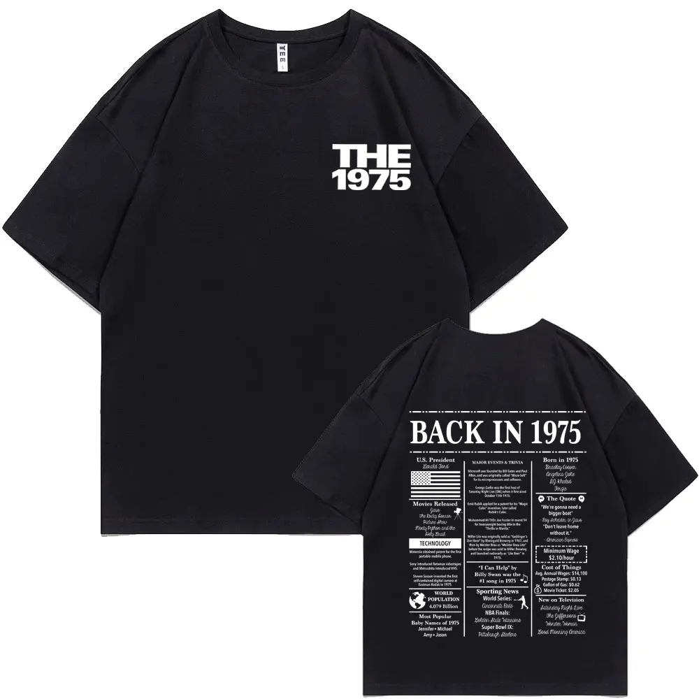 Back in 1975 Graphic Tshirt British Band The 1975 Tees Male Vintage Indie Alternative Rock T Shirt Men Gothic Oversized T-shirts
Back in 1975 Graphic Tshirt British Band The 1975 Tees Male Vintage Indie Alternative Rock T Shirt Men Gothic Oversized T-shirts