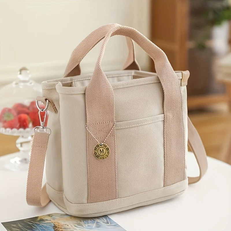 Womens Fashion Canvas Tote Bag - Stylish Multi-Pocket Handbag for Daily Use, Lunch Bag with Comfortable Crossbody Strap
Womens Fashion Canvas Tote Bag - Stylish Multi-Pocket Handbag for Daily Use, Lunch Bag with Comfortable Crossbody Strap