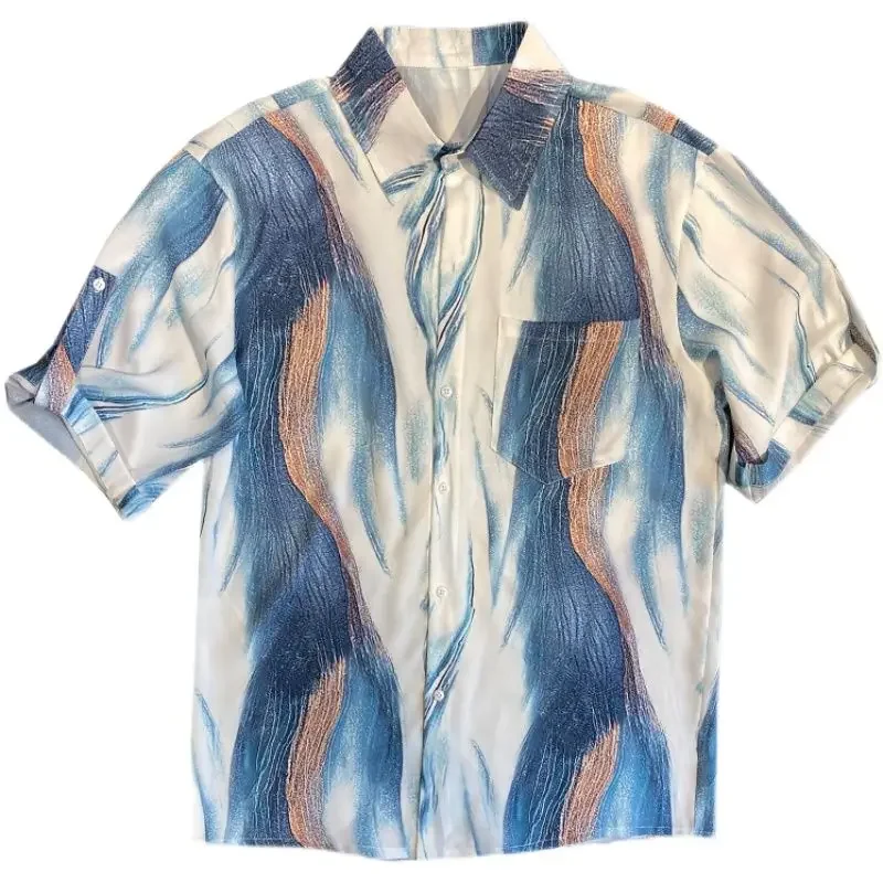 Colourful Half Sleeve Men's Shirt Male Shirts with Pocket High Quality Luxury Slim Fit Fashion Man 2025 Tops Silk Summer Sale
Colourful Half Sleeve Men's Shirt Male Shirts with Pocket High Quality Luxury Slim Fit Fashion Man 2025 Tops Silk Summer Sale