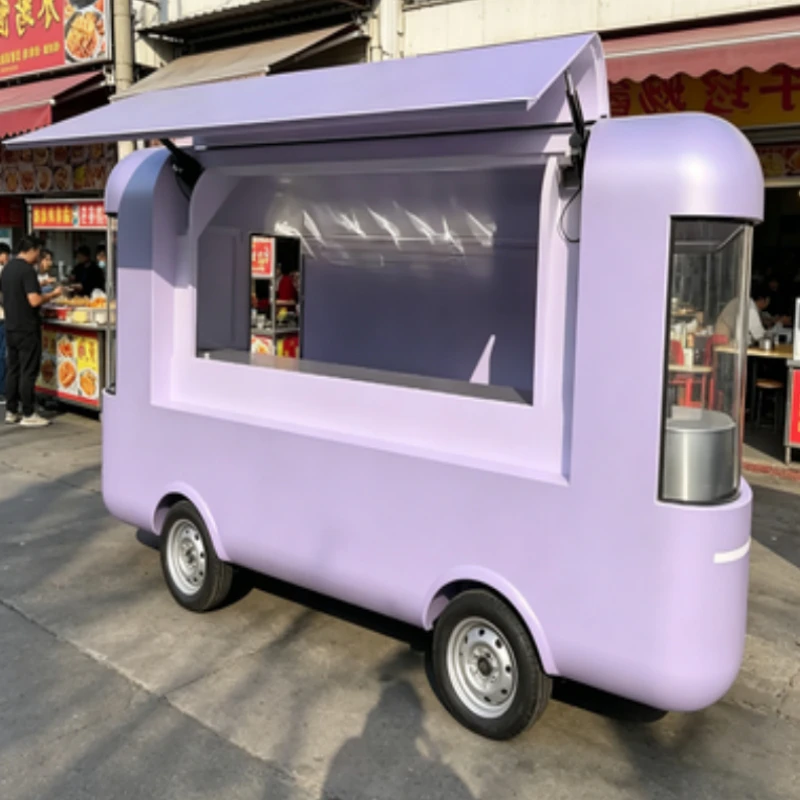 Round Movable Food Trailer Portable Food Truck Mobile Car, Selling Hamburgers, Drinks, Desserts and Other Snacks Customizable
Round Movable Food Trailer Portable Food Truck Mobile Car, Selling Hamburgers, Drinks, Desserts and Other Snacks Customizable