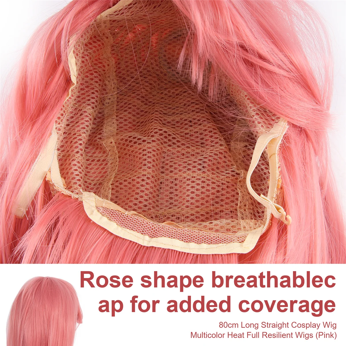 HIWS 80cm Long Straight Cosplay Wig Multicolor Heat Full Resilient Wigs (Pink)
HIWS 80cm Long Straight Cosplay Wig Multicolor Heat Full Resilient Wigs (Pink)