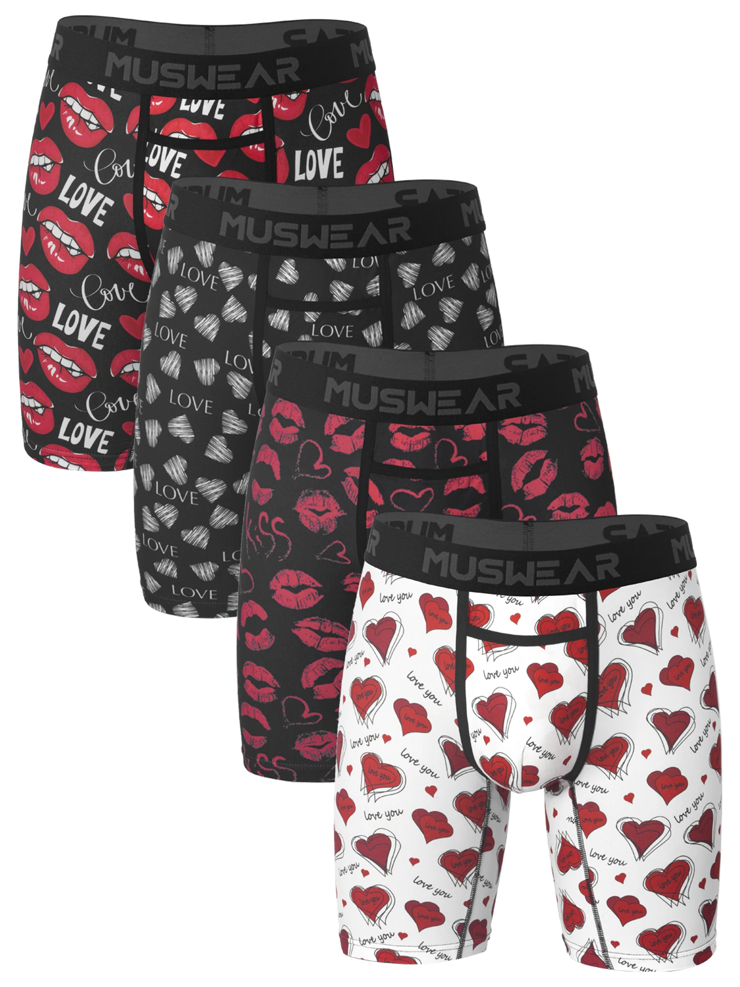 4PCS MUSWEAR Men's Printed Top Opening Boxer Briefs, Anti Rolling Soft Comfortable Quick Dry Sports Underwear
4PCS MUSWEAR Men's Printed Top Opening Boxer Briefs, Anti Rolling Soft Comfortable Quick Dry Sports Underwear