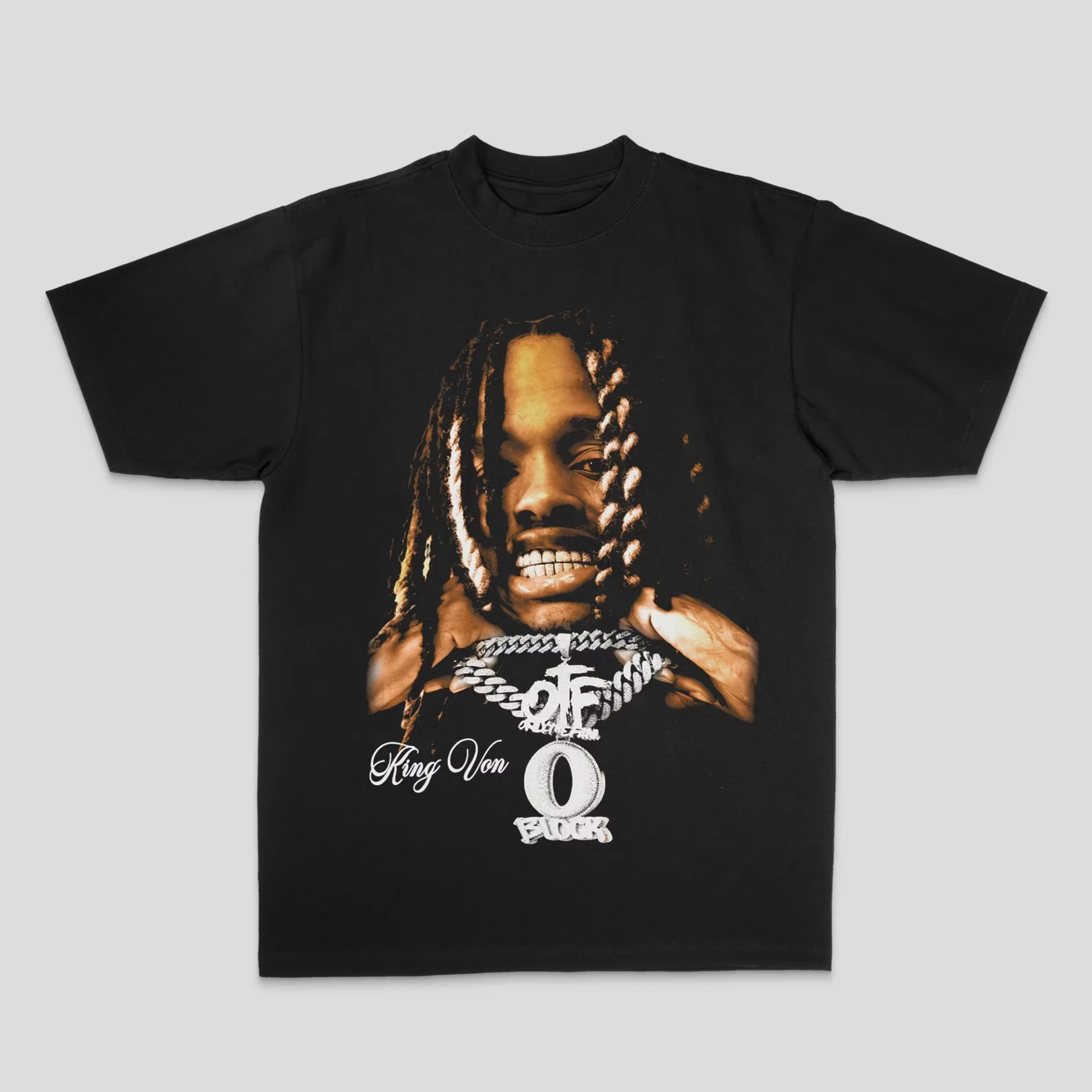 European and American King Von Hip-hop Rock Rap Top High Street Sporty Casual Loose Men's T-shirt Graphic T Shirts
European and American King Von Hip-hop Rock Rap Top High Street Sporty Casual Loose Men's T-shirt Graphic T Shirts