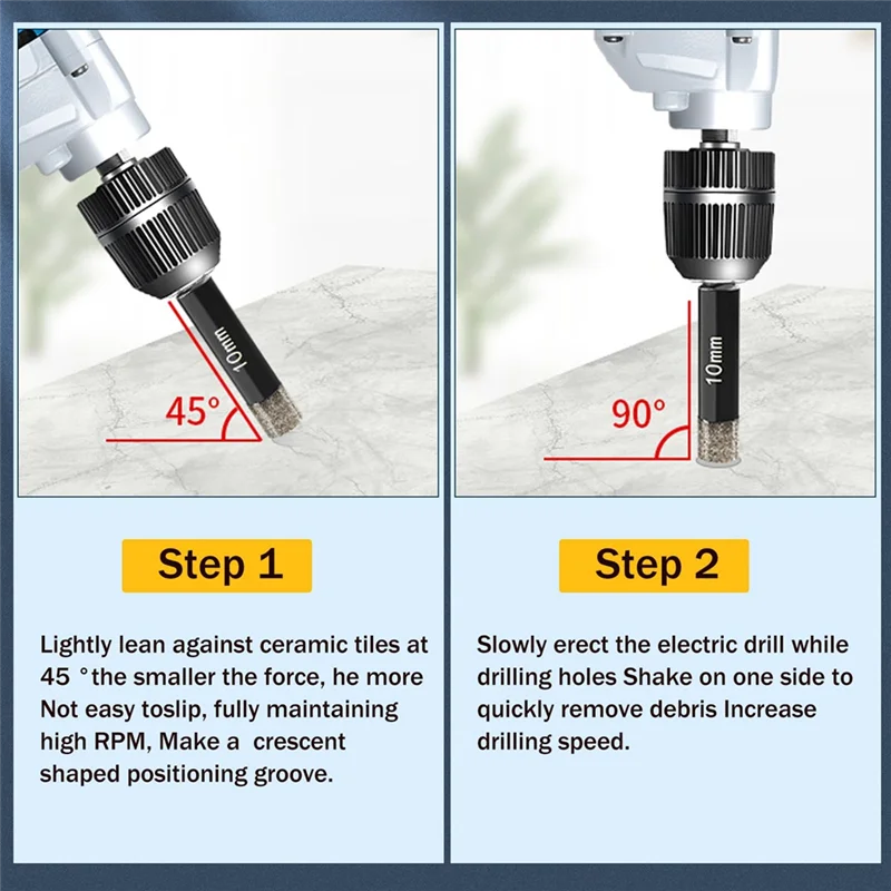 AA50-11Pcs Diamond Drill Bits Set For Marble Tile Stone Glass Porcelain Hard Materials For Core Fast Dry Drilling
AA50-11Pcs Diamond Drill Bits Set For Marble Tile Stone Glass Porcelain Hard Materials For Core Fast Dry Drilling