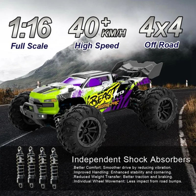 RC Cars For Boys 1/16 Scale 40 Km/H High Speed Remote Control Monster Truck , Gift Boy
RC Cars For Boys 1/16 Scale 40 Km/H High Speed Remote Control Monster Truck , Gift Boy