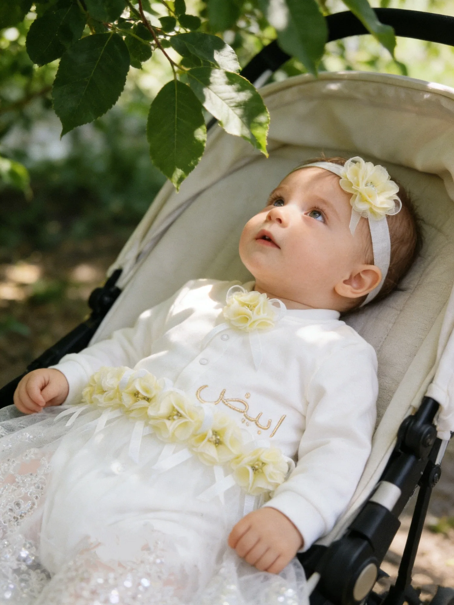 Chic Baby Girl White Yellow Lace Set - Name Embroidery - Premium for Baptism & Photo Prop
Chic Baby Girl White Yellow Lace Set - Name Embroidery - Premium for Baptism & Photo Prop