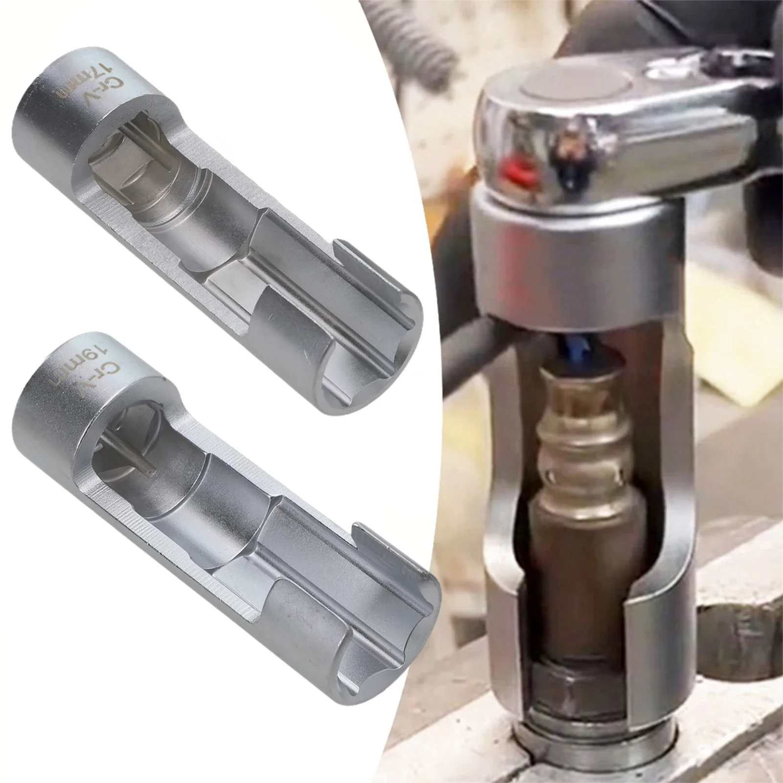Assemble Top Spanner Socket Wrench 2pcs Chrome Vanadium Steel High Quality Material Silver Slotted Side 17mm 19mm
Assemble Top Spanner Socket Wrench 2pcs Chrome Vanadium Steel High Quality Material Silver Slotted Side 17mm 19mm