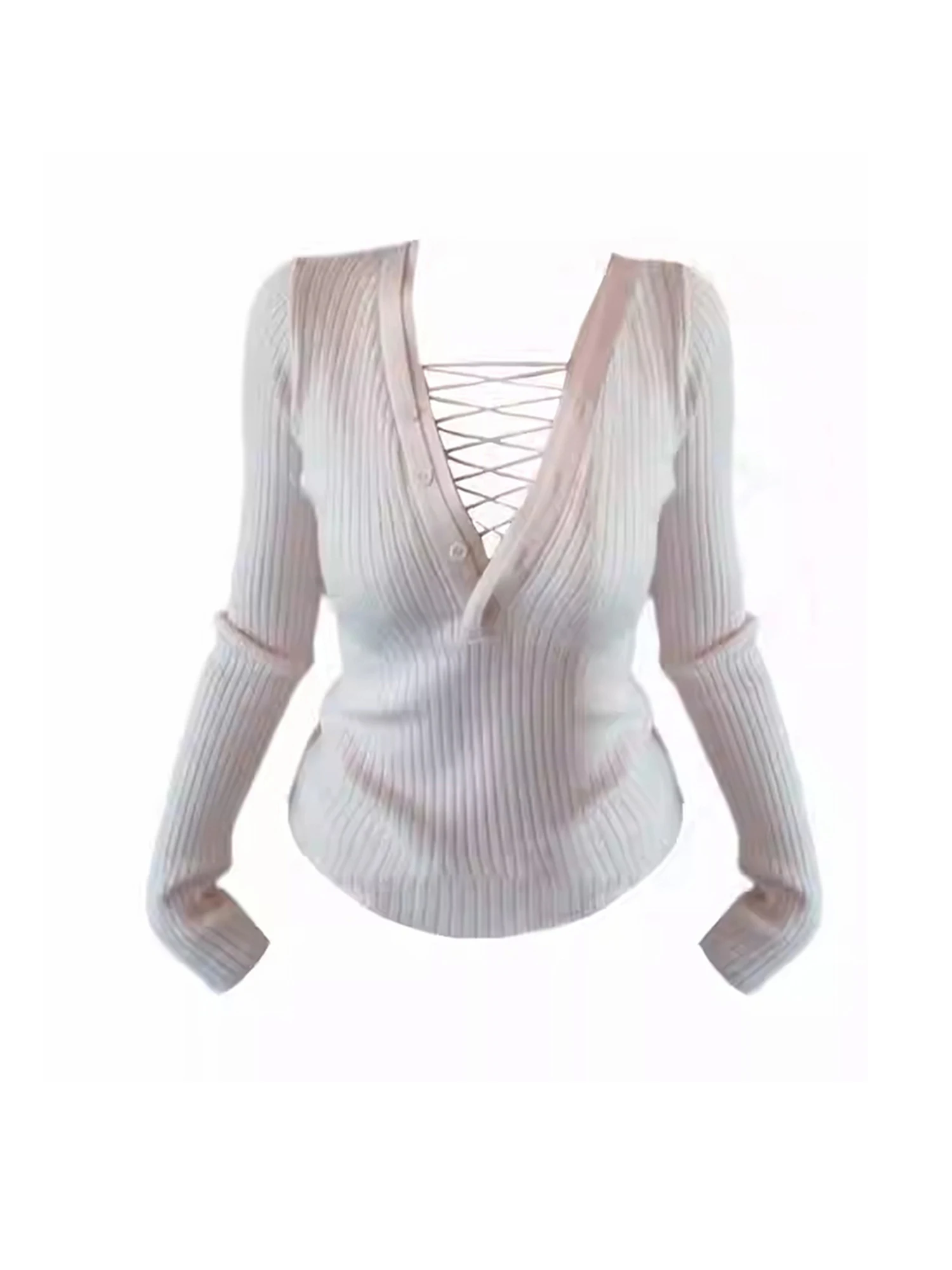 Women V-Neck Knitwear Sweater Korean Style Long Sleeves Skinny Sweater 90s Vintage Y2k Gyaru Knit Pullover 2000s Clothes Autumn
Women V-Neck Knitwear Sweater Korean Style Long Sleeves Skinny Sweater 90s Vintage Y2k Gyaru Knit Pullover 2000s Clothes Autumn