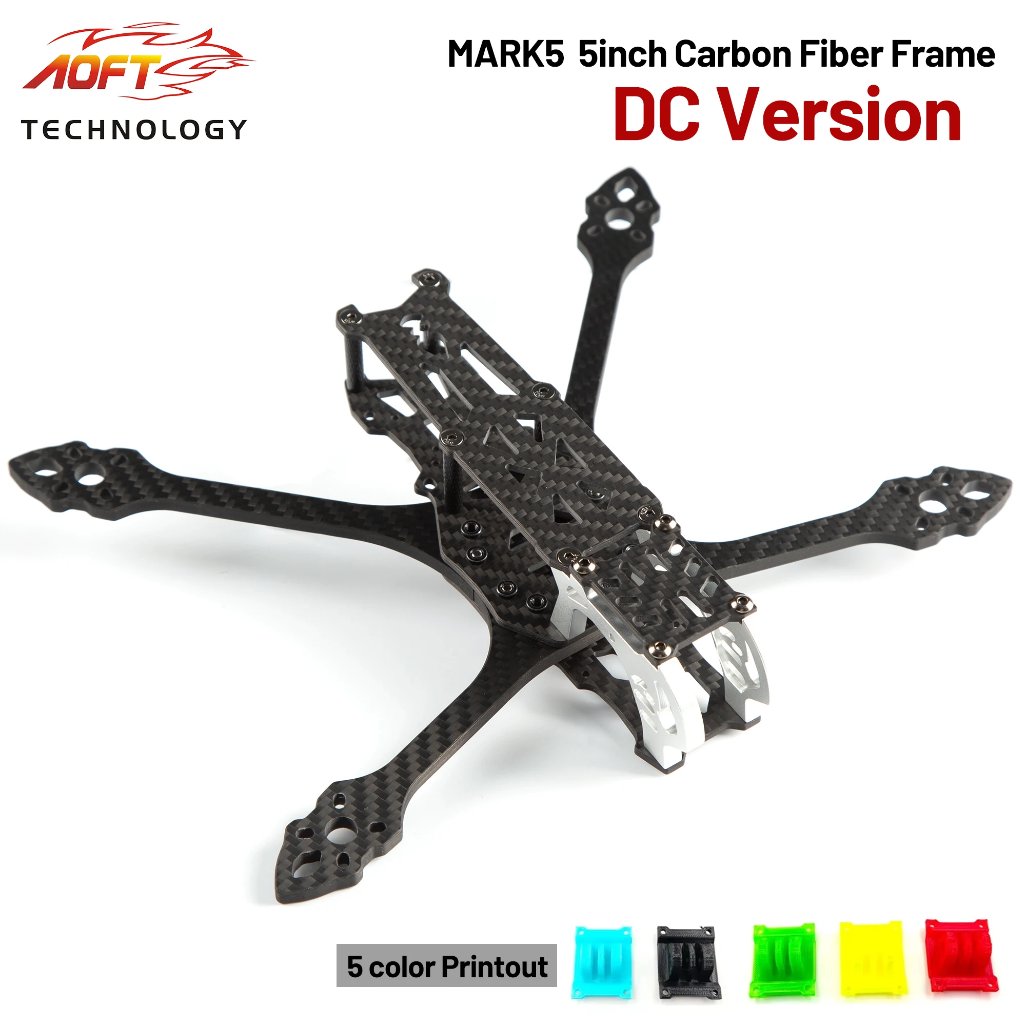 MARK5 DC 5inch Carbon Fiber Frame Kit MK5 225mm Wheelbase 5mm Arm with 3D Printout For RC 5inch Propeller FPV Freestyle Drones
MARK5 DC 5inch Carbon Fiber Frame Kit MK5 225mm Wheelbase 5mm Arm with 3D Printout For RC 5inch Propeller FPV Freestyle Drones