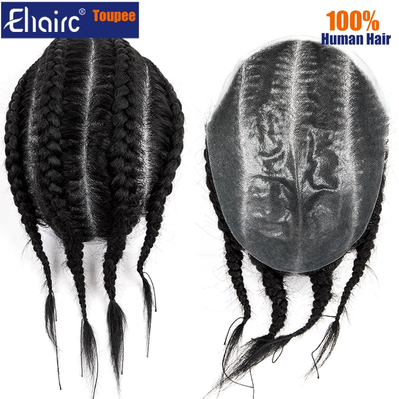 Мужские косички Cornrow, парик, плетеная коробка для волос, прочный завязанный мужской протез из искусственной кожи, парик для шиньона
Мужские косички Cornrow, парик, плетеная коробка для волос, прочный завязанный мужской протез из искусственной кожи, парик для шиньона