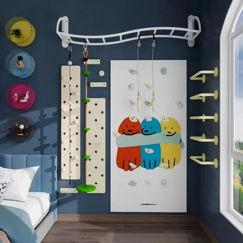 Kids Indoor Playground Activity Gym Equipment Exercise Fitness Home Wooden Climbing Frame Swing Set with Climbing Grips
Kids Indoor Playground Activity Gym Equipment Exercise Fitness Home Wooden Climbing Frame Swing Set with Climbing Grips